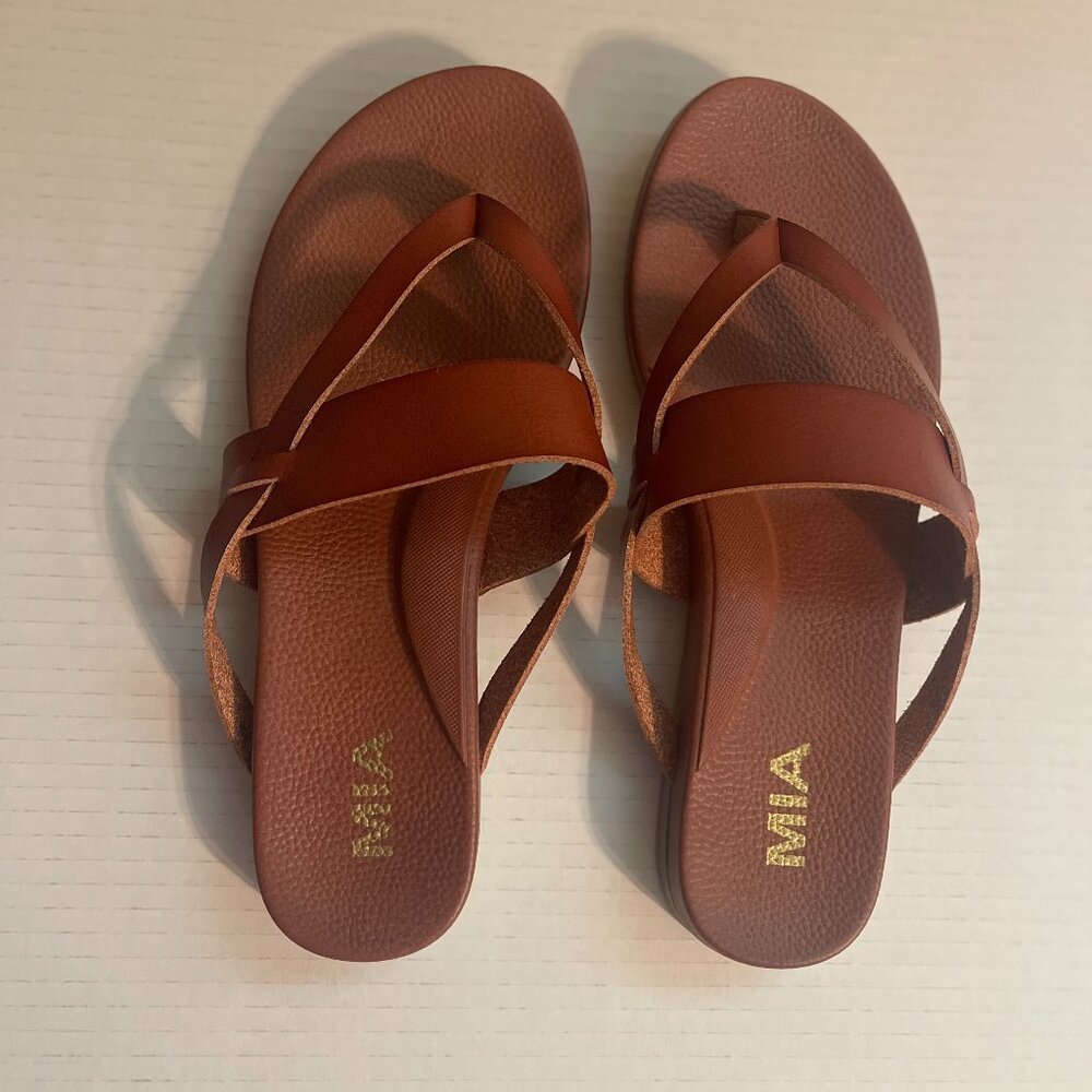 Mia Bonz Faux Leather Thongs